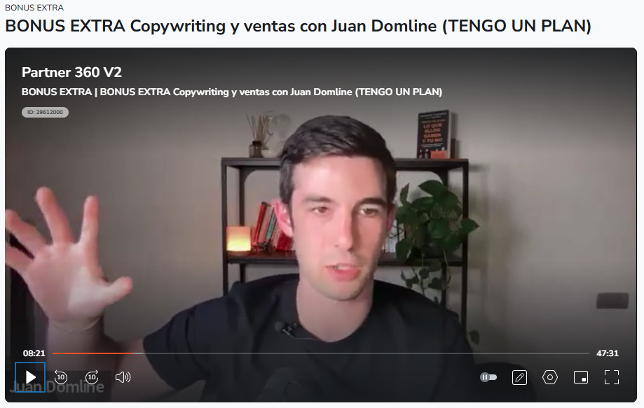 Juan Domínguez de Tengo un Plan, en una sesión de Partner 360.