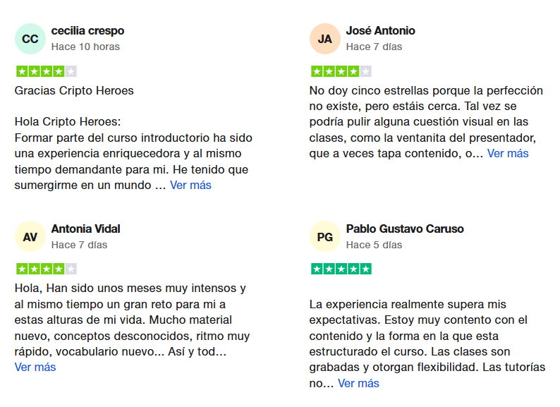 Curso Cripto Heroes opiniones.