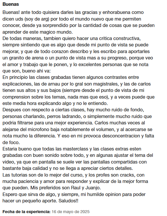 Opinión alumnos crypto heroes pro de Arnau Ramió.